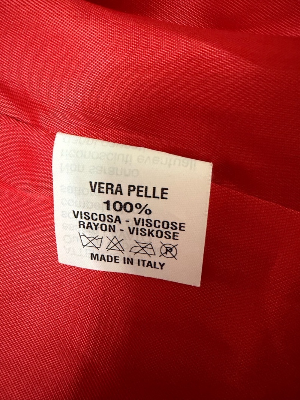 Women’s Red Leather Zip-Front Jacket - Picture 7 of 8